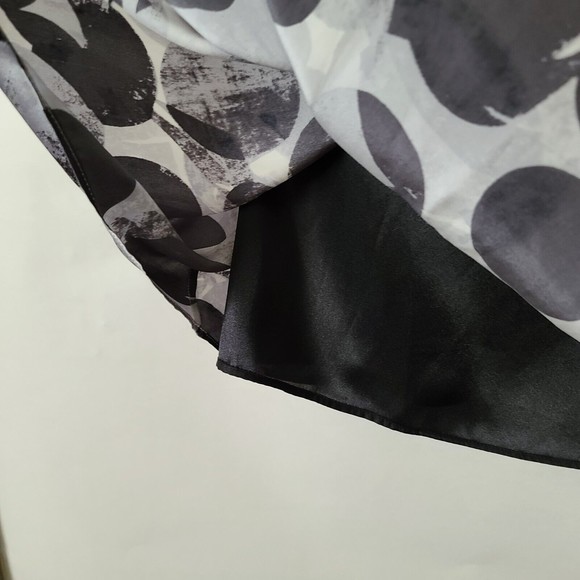 LAUNDRY by Shelli Segal Abstract Print Strapless Silk Mini Dress Sz 2 Black Gray - Picture 8 of 10